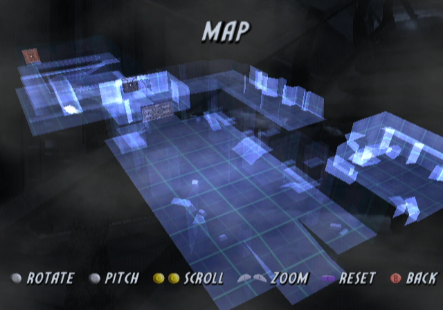 Geist (GameCube) screenshot: Consult the map to see where you are.