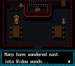 Dungeon Explorer II (TurboGrafx CD) screenshot: Talking to people in the town can give you useful hints.