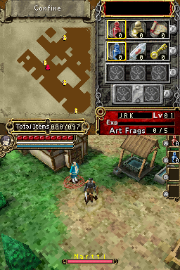 Dungeon Explorer: Warriors of Ancient Arts (Nintendo DS) screenshot: Nice automap