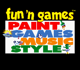 Fun 'N Games (SNES) screenshot: Main menu