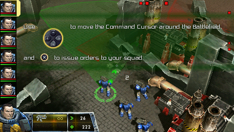 Warhammer 40,000: Squad Command (PSP) screenshot: Moving tutorial