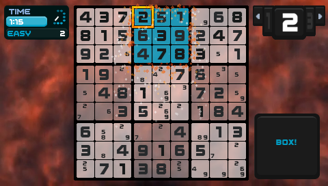 Go! Sudoku (PSP) screenshot: Box