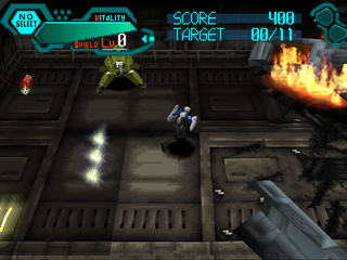 Silent Bomber (PlayStation) screenshot: Robot enemy