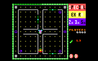 Lady Bug (DOS) screenshot: Level 3