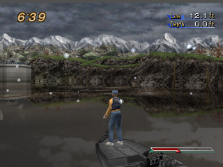 Championship Bass (PlayStation) screenshot: Fishing rod casting