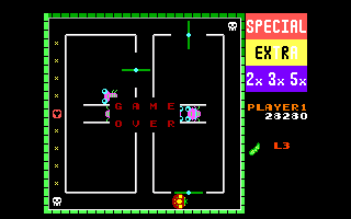 Lady Bug (DOS) screenshot: It's all over for me.