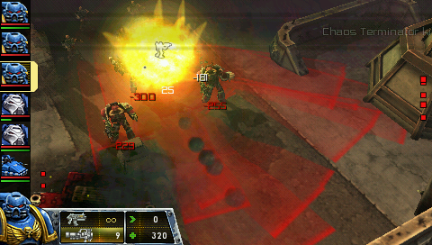 Warhammer 40,000: Squad Command (PSP) screenshot: How to use a bazooka - step 2