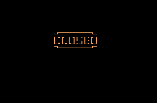 Fast Food (Atari 2600) screenshot: Snack bar is closed. Game over.