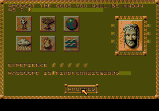 Populous II: Trials of the Olympian Gods (Genesis) screenshot: Creating a deity.