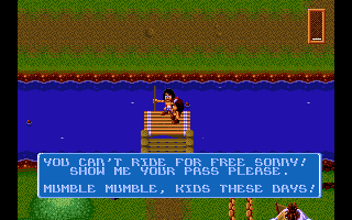 Legends (Amiga) screenshot: Ferry (of sorts)