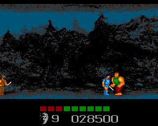 Mirosław kontra Sławomir czyli walka o TRON (Amiga) screenshot: Waiting for a power punch