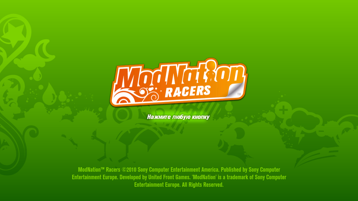 ModNation Racers (PlayStation 3) screenshot: Title screen