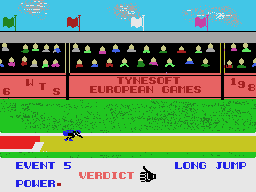 European Games (MSX) screenshot: Reminds me of my school days