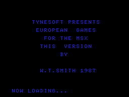 European Games (MSX) screenshot: Loading screen