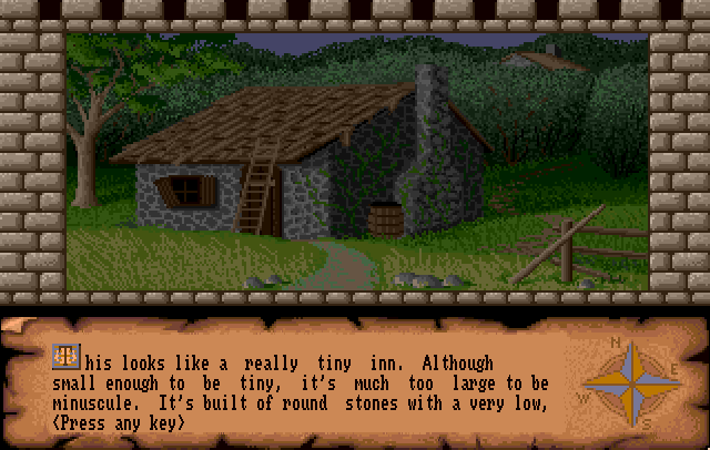 Dungeon Quest (Amiga) screenshot: Tiny inn