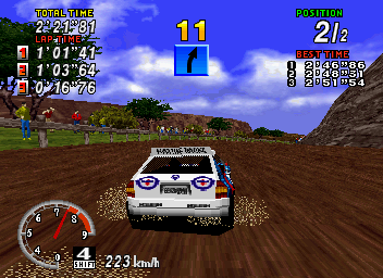 SEGA Rally Championship (SEGA Saturn) screenshot: More desert niceness