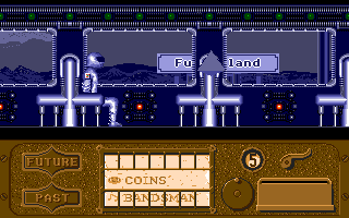 Theme Park Mystery (Amiga) screenshot: Futureland