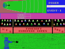European Games (MSX) screenshot: Spinning around