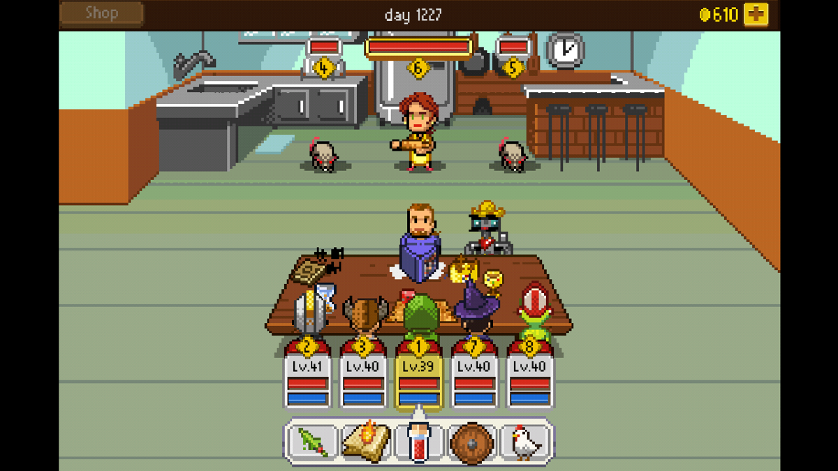 Knights of Pen & Paper + 1 Edition (Android) screenshot: If you are a bad adventurer, Mom will come after you