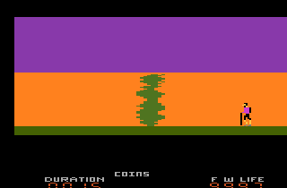 Survival Island (Atari 2600) screenshot: This is lava. No touchie!