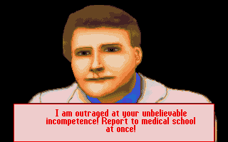 Life & Death (Amiga) screenshot: Hospital director