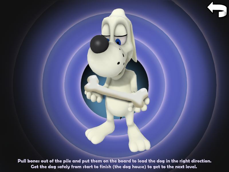 Willy & Boris: 10 Fun Games (Windows) screenshot: Bone game - start screen