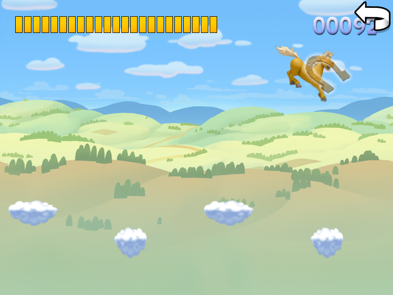 Willy & Boris: 10 Fun Games (Windows) screenshot: Platform game - jumping between clouds
