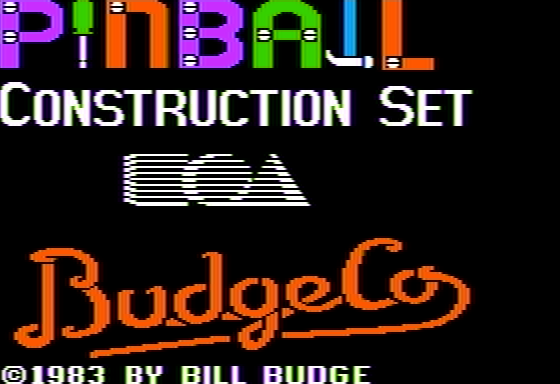 Pinball Construction Set (Apple II) screenshot: Title screen (Electronic Arts release)