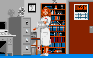 Life & Death (Amiga) screenshot: Staff room