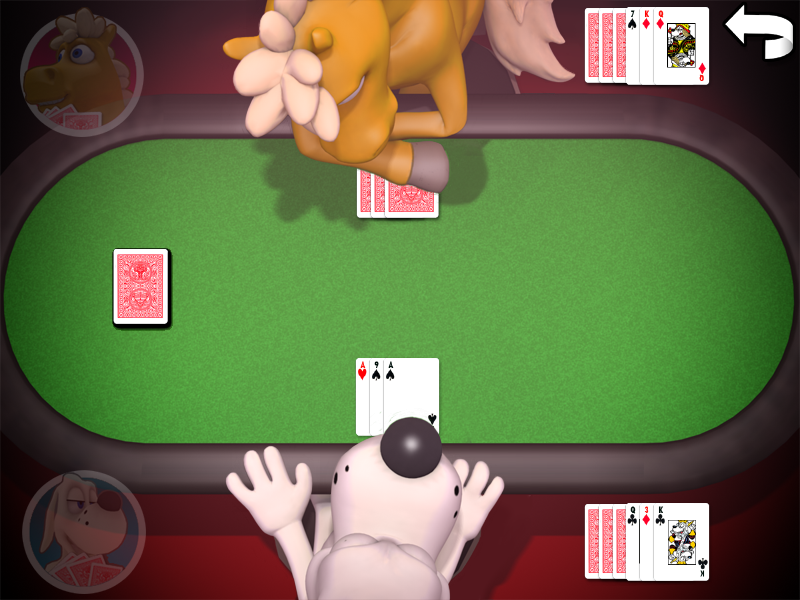 Willy & Boris: 10 Fun Games (Windows) screenshot: Card game - game in progress