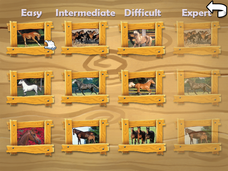 Willy & Boris: 10 Fun Games (Windows) screenshot: Jigsaw game - Selection