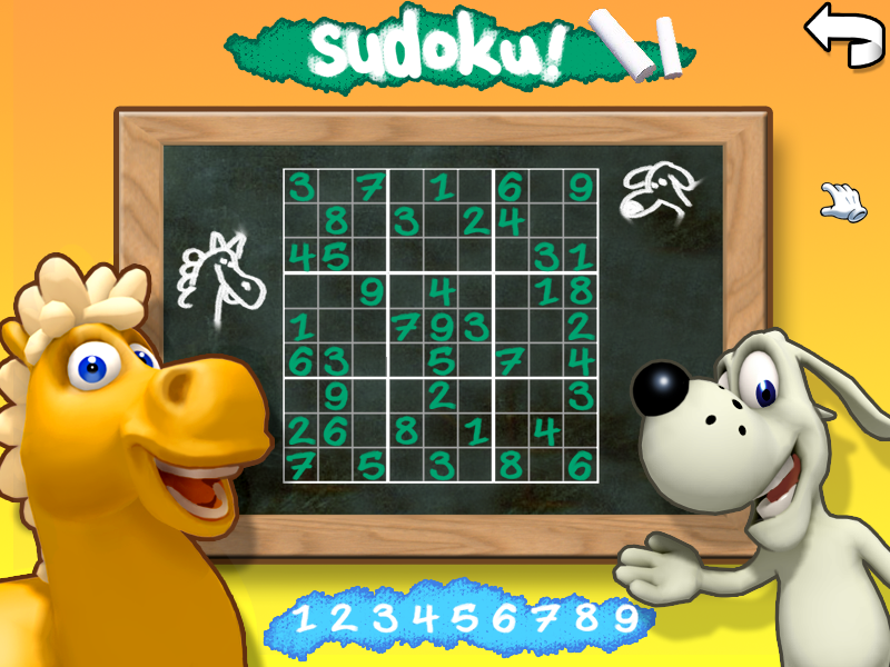 Willy & Boris: 10 Fun Games (Windows) screenshot: Sukoku - game in progress