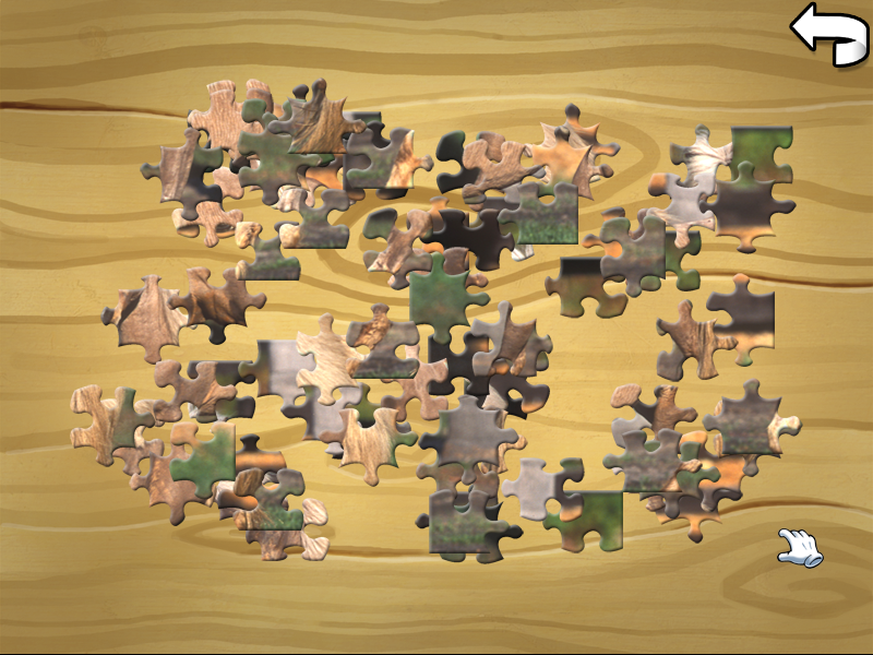 Willy & Boris: 10 Fun Games (Windows) screenshot: Jigsaw game - Hard puzzle