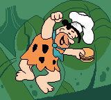 The Flintstones: Burgertime in Bedrock (Game Boy Color) screenshot: This is the screen you see when you finish a level