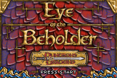 Dungeons & Dragons: Eye of the Beholder (Game Boy Advance) screenshot: Title screen