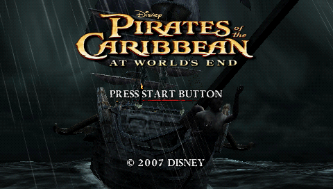 Disney Pirates of the Caribbean: At World's End (PSP) screenshot: Title screen