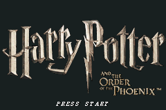 Harry Potter and the Order of the Phoenix (Game Boy Advance) screenshot: Title screen.