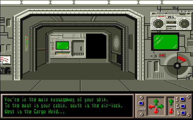 Planet of Lust (Amiga) screenshot: Main passageway