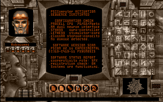 Perihelion (Amiga) screenshot: Spell construction