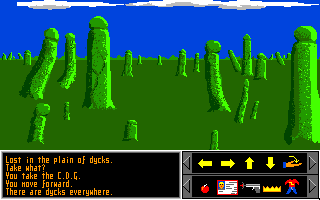 Sex Olympics (Amiga) screenshot: Plain of dycks