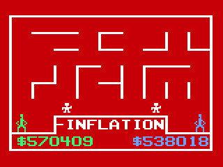 Take the Money and Run! (Odyssey 2) screenshot: An "Inflation" maze.