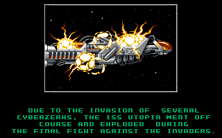 Subtrade: Return to Irata (Amiga) screenshot: Intro - ISS Utopia