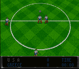 Elite Soccer (SNES) screenshot: The game begins