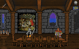 Spirit of Excalibur (Amiga) screenshot: King Clariance