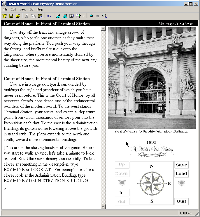 1893: A World's Fair Mystery (Windows) screenshot: Starting location