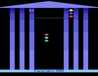 Strat O Gems Deluxe (Atari 2600) screenshot: Starting level 1.
