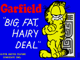 Garfield: Big, Fat, Hairy Deal (ZX Spectrum) screenshot: Loading screen