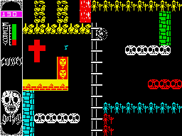Go to Hell (ZX Spectrum) screenshot: Red cross.