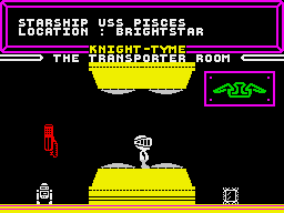 Knight Tyme (ZX Spectrum) screenshot: Starting location