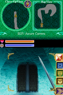 Deep Labyrinth (Nintendo DS) screenshot: About to open a door.